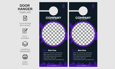 Door hanger design template for your company