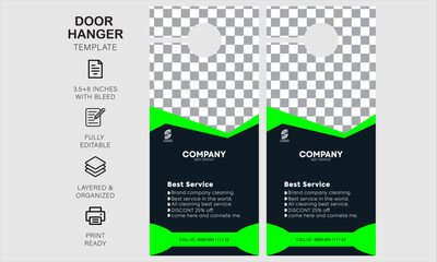 Door hanger design template for your company