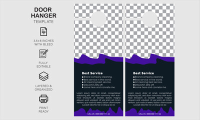 Door hanger design template for your company