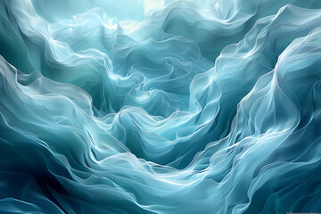 Obraz premium Interwoven Serenity: Abstract Lines in Harmonious Hues