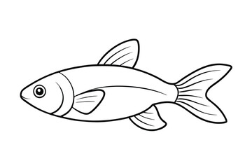 Minimalist Goldfish Vector Illustration - Perfect for Graphic Projects.