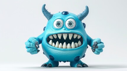 Cute 3D monster cartoon character