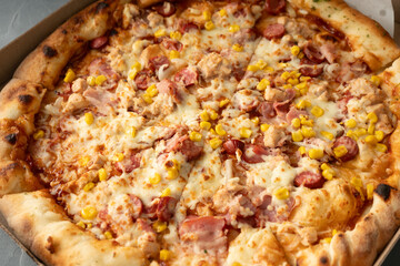 Pizza in a box for delivery