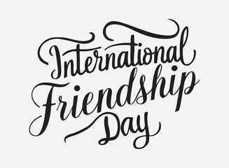 International friendship day vector typographic design.
