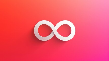 the infinity symbol on a pink background
