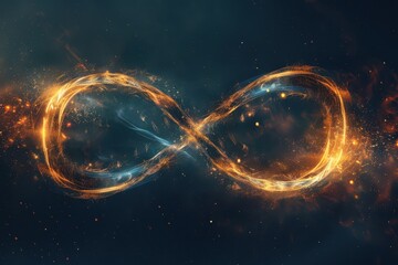 the infinity symbol is shown in the dark