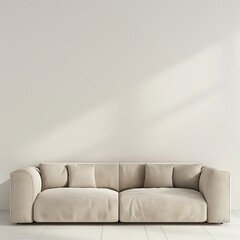 modern living room in front of the empty wall