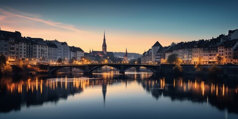 Fototapeta premium Medieval Echoes in a Modern Skyline.jpeg