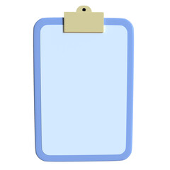 Writing board On transparent background. 3D rendering.