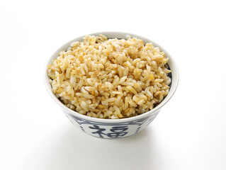 A bowl of Chinese egg fried rice
