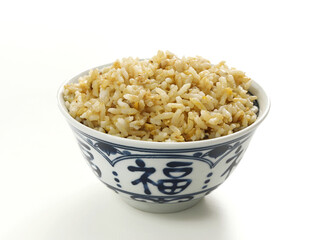A bowl of Chinese egg fried rice