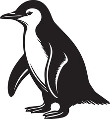 Obraz premium penguin silhouette isolated on white