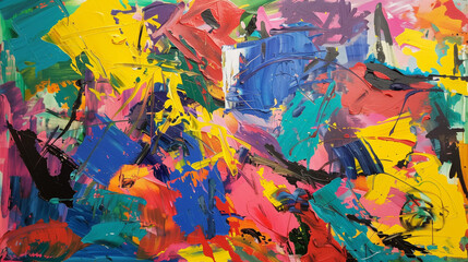 painting of a colorful abstract painting with a lot of colors