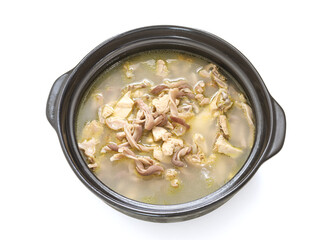 A pot of chicken soup