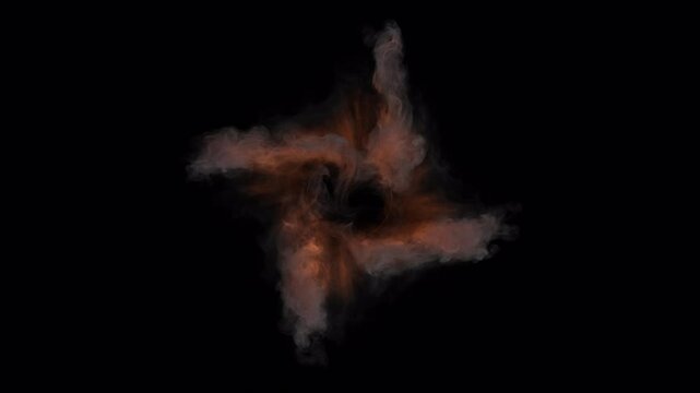 Fiery Shockwave Explosion VFX Overlay with Alpha Channel 4k 08