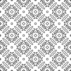 Abstract shapes.Patterns from lines.White wallpaper. Vector graphics for design, textile, decoration, cover, wallpaper, web background, wrapping paper, fabric, packaging. Repeating pattern.