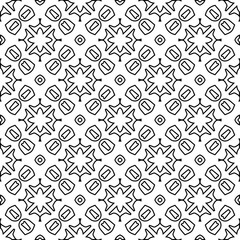 Abstract shapes.Patterns from lines.White wallpaper. Vector graphics for design, textile, decoration, cover, wallpaper, web background, wrapping paper, fabric, packaging. Repeating pattern.