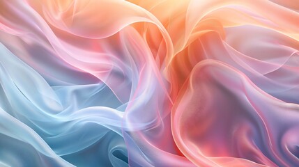 Fototapeta premium Delicate flowing lines forming an abstract pattern highlighting a sense of grace and movement with soft elegant colors
