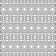 Abstract shapes.Patterns from lines.White wallpaper. Vector graphics for design, textile, decoration, cover, wallpaper, web background, wrapping paper, fabric, packaging. Repeating pattern.