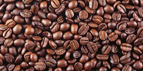 Obraz premium coffee beans texture , copy space concept for wallpaper or background