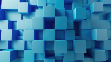 Abstract background with blue blocks on gradient, blue color background