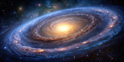 Cosmic Spiral Galaxy - Digital Art, Spiral Galaxy, Space Art,  Stars , Nebula