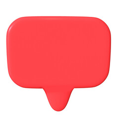 Text box On transparent background. 3D rendering.