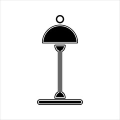 Desk lamp icon set. Line and glyph table lamp. Desk lamp collection.