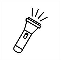 Flashlight icon. sign for mobile concept and web design. vector illustration