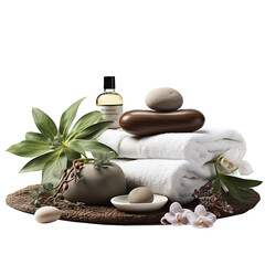 Day Spa Set on Transparent Background