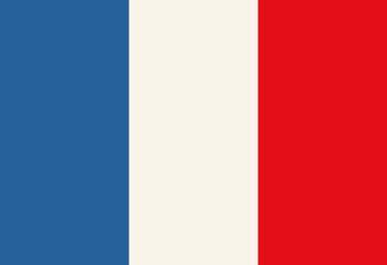 Obraz premium National flag of France. Flat element design.