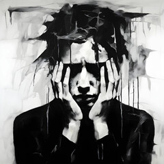 An Abstract Art of a person suffering from mental problems
AI Generated