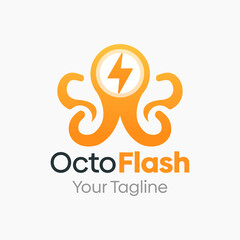 Obraz premium Octo Flash Logo Vector Template Design. Good for Business, Start up, Agency, and Organization