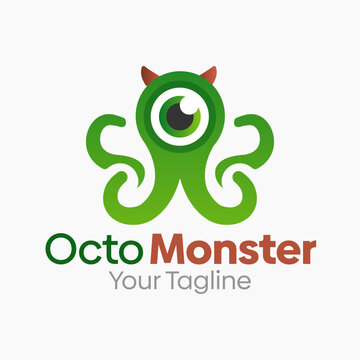 Octo Monster Logo Vector Template Design. Good for Business, Start up, Agency, and Organization