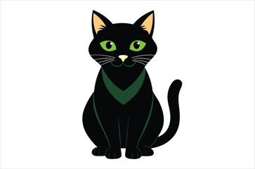 black cat cartoon,  black cat vector,  icon vector illustration,   cat silhouette of a   cat  isolated on a white background,  eps,  png,  svg,  vector 