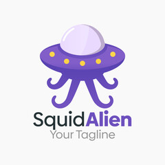 Squid Alien Logo Vector Template Design. Good for Business, Start up, Agency, and Organization