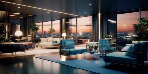 Fototapeta premium VIP or private lounge area, emphasizing the hospital's commitment to personalized and exclusive patient care.Generative AI