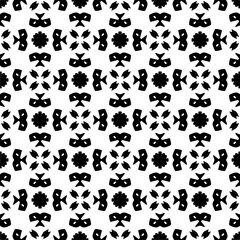 White background with black pattern. Seamless texture for fashion, textile design,  on wall paper, wrapping paper, fabrics and home decor. Simple repeat pattern.