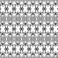 White background with black pattern. Seamless texture for fashion, textile design,  on wall paper, wrapping paper, fabrics and home decor. Simple repeat pattern.
