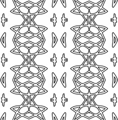 White background with black pattern. Seamless texture for fashion, textile design,  on wall paper, wrapping paper, fabrics and home decor. Simple repeat pattern.