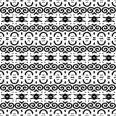 White background with black pattern. Seamless texture for fashion, textile design,  on wall paper, wrapping paper, fabrics and home decor. Simple repeat pattern.