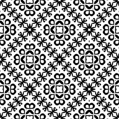 White background with black pattern. Seamless texture for fashion, textile design,  on wall paper, wrapping paper, fabrics and home decor. Simple repeat pattern.