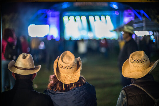 Cowboy Hats At Huercasa Country Festival 2017 In Spain