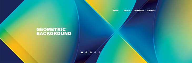 Trendy Simple Round Triangle and Circle with Gradients Abstract Background. Vector Illustration For Wallpaper, Banner, Background, Card, Book Illustration, landing page