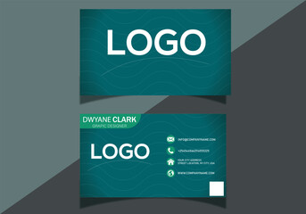 Business Card Design With White Pattern Overly