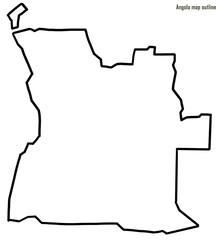 Angola map outline