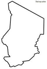 Chad map outline