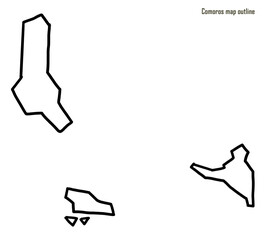 Comoros map outline