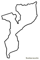 Mozambique map outline