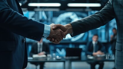 The business handshake deal